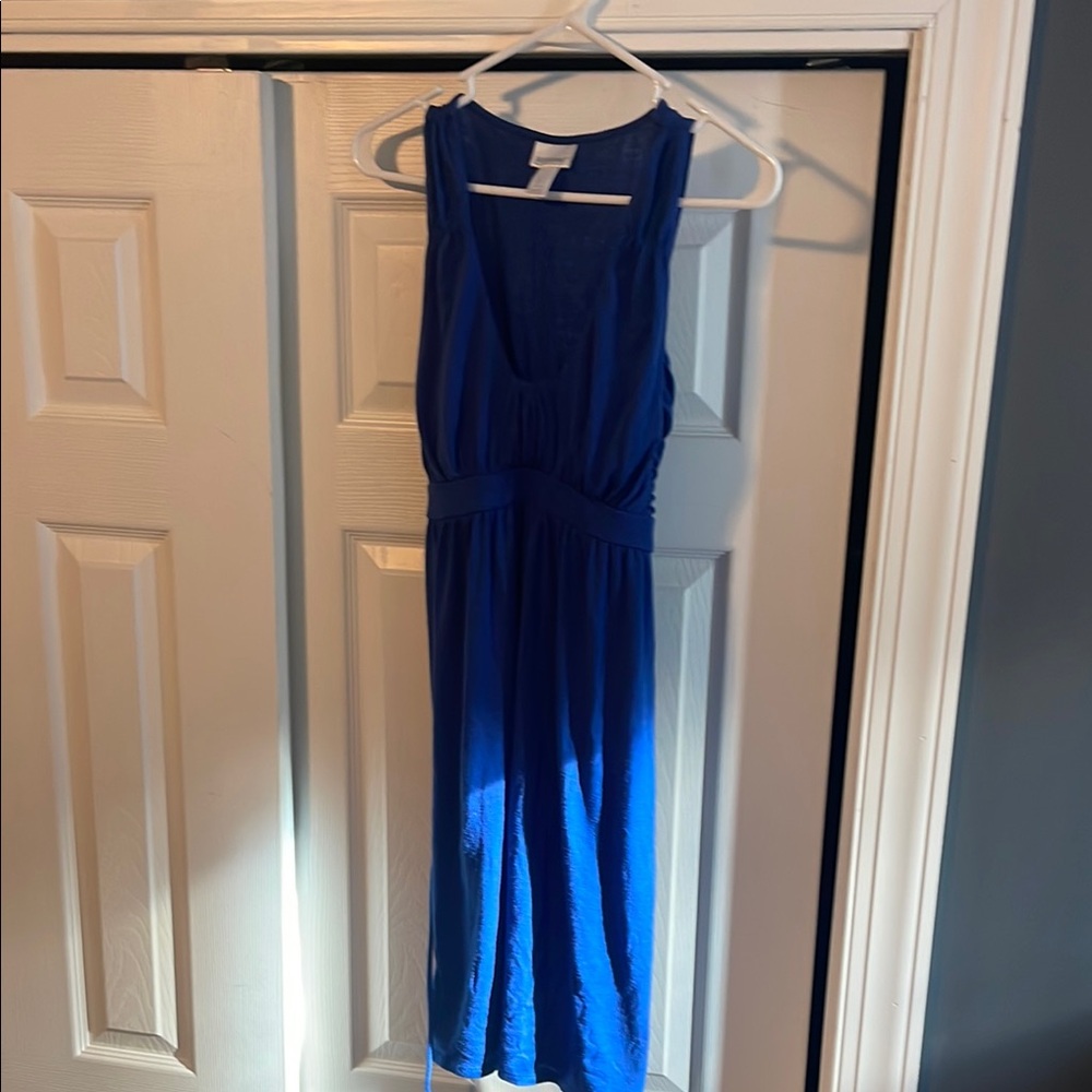 Maternity Blue Sleeveless Dress